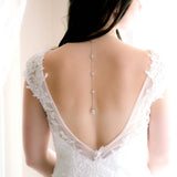 Crystal drop Cubic zirconia bridal backdrop necklace - HEIDI - Treasures by Agnes