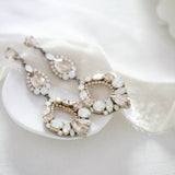 Crystal Statement Bridal chandelier earrings - QUINN - Treasures by Agnes