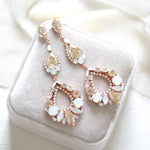 Crystal Statement Bridal chandelier earrings - QUINN - Treasures by Agnes