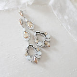 Crystal Statement Bridal chandelier earrings - QUINN - Treasures by Agnes