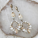 Crystal Statement Bridal chandelier earrings - QUINN - Treasures by Agnes