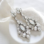 Crystal statement chandelier earrings for bride - STELLA - Treasures by Agnes