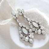 Crystal statement chandelier earrings for bride - STELLA - Treasures by Agnes