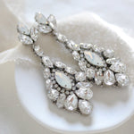 Crystal statement chandelier earrings for bride - STELLA - Treasures by Agnes