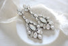 Crystal statement chandelier earrings for bride - STELLA - Treasures by Agnes