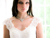 Crystal statement necklace with white opal accents- JOELLE - Treasures by Agnes