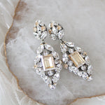 Crystal Statement Wedding Earrings - VALENTINA - Treasures by Agnes