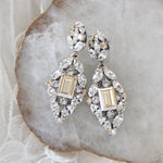 Crystal Statement Wedding Earrings - VALENTINA - Treasures by Agnes