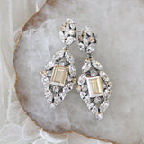 Crystal Statement Wedding Earrings - VALENTINA - Treasures by Agnes