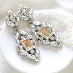Crystal Statement Wedding Earrings - VALENTINA - Treasures by Agnes