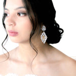 Crystal Statement Wedding Earrings - VALENTINA - Treasures by Agnes