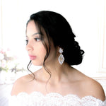 Crystal Statement Wedding Earrings - VALENTINA - Treasures by Agnes