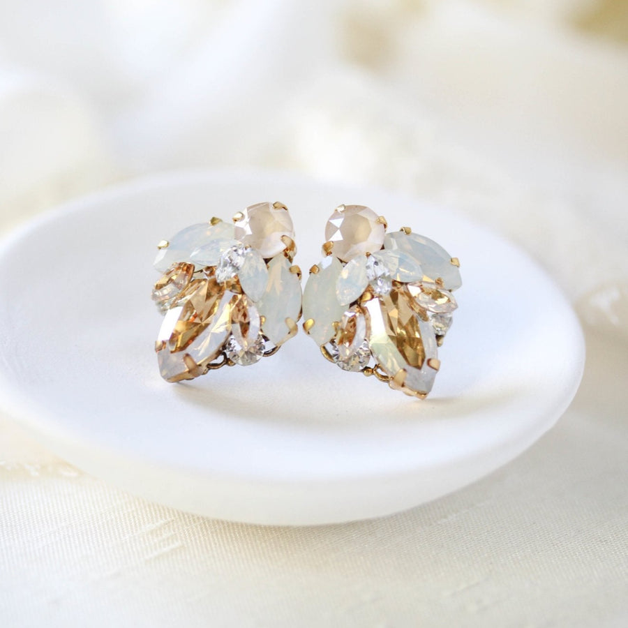 Crystal stud bridal earrings - ARABELLE - Treasures by Agnes