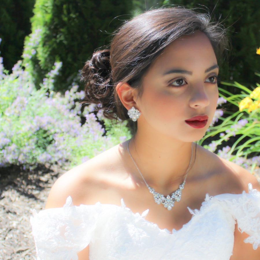 Crystal stud bridal earrings - ATHENA - Treasures by Agnes