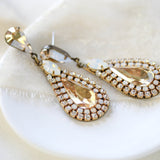 Crystal teardrop wedding earrings - KELSEY - Treasures by Agnes