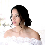 Crystal teardrop wedding earrings - KELSEY - Treasures by Agnes