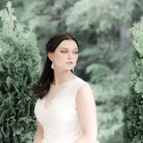 Crystal teardrop wedding earrings - KELSEY - Treasures by Agnes