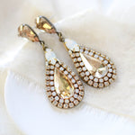 Crystal teardrop wedding earrings - KELSEY - Treasures by Agnes