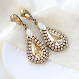 Crystal teardrop wedding earrings - KELSEY - Treasures by Agnes