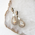 Crystal teardrop wedding earrings - KELSEY - Treasures by Agnes