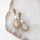 Crystal teardrop wedding earrings - KELSEY - Treasures by Agnes