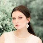 Crystal Vintage style Antique gold Bridal earrings - SAMANTHA - Treasures by Agnes