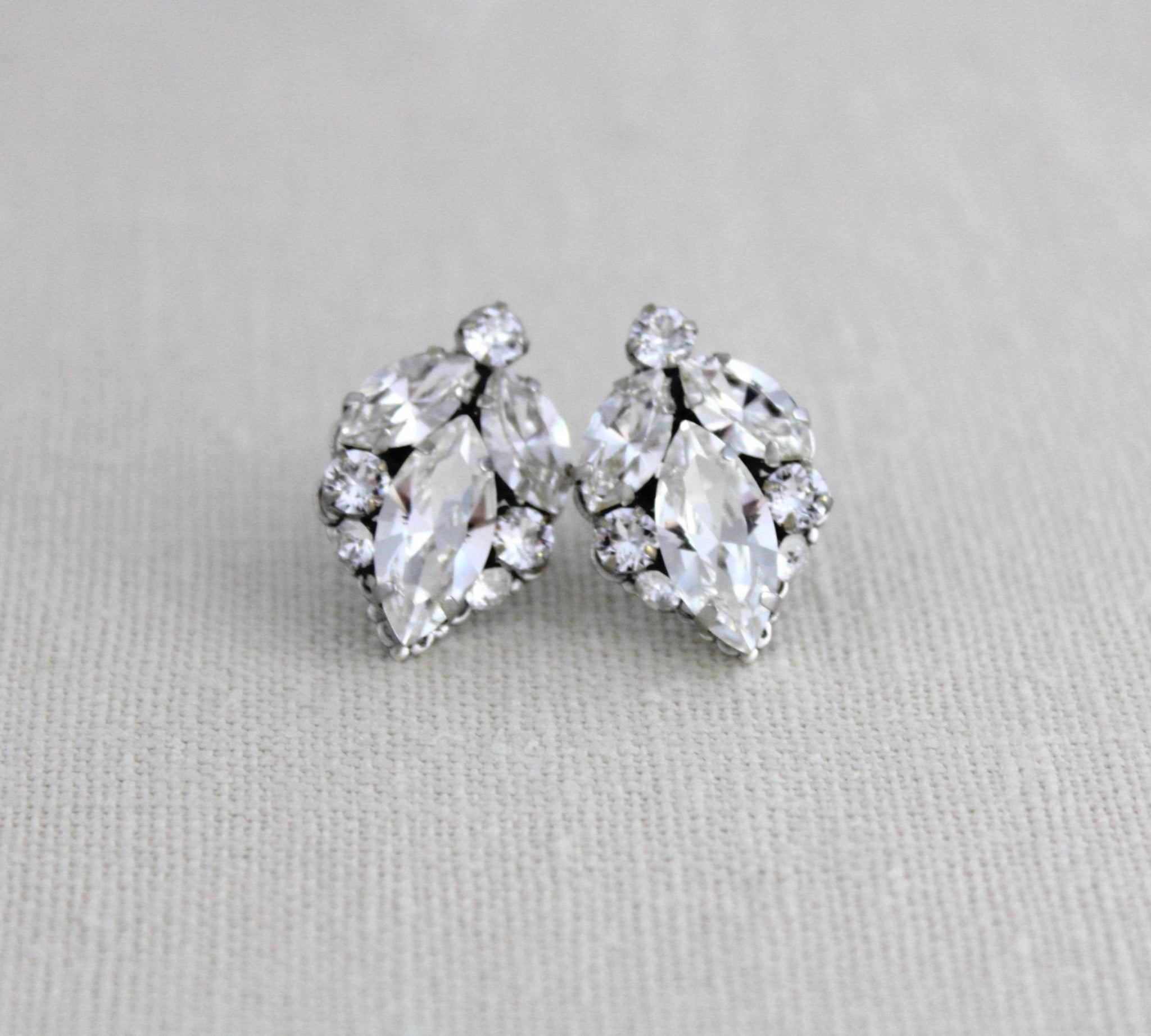Crystal vintage style stud Bridal earrings - MELODY - Treasures by Agnes