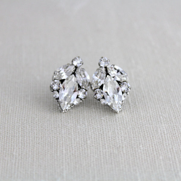 Crystal vintage style stud Bridal earrings - MELODY - Treasures by Agnes