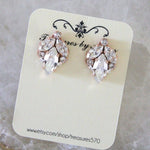 Crystal vintage style stud Bridal earrings - MELODY - Treasures by Agnes