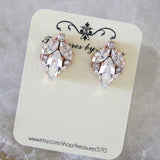 Crystal vintage style stud Bridal earrings - MELODY - Treasures by Agnes