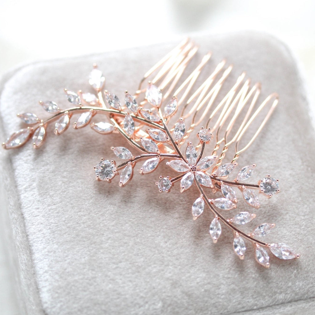Crystal Wedding hair comb - LANA - Treasures by Agnes