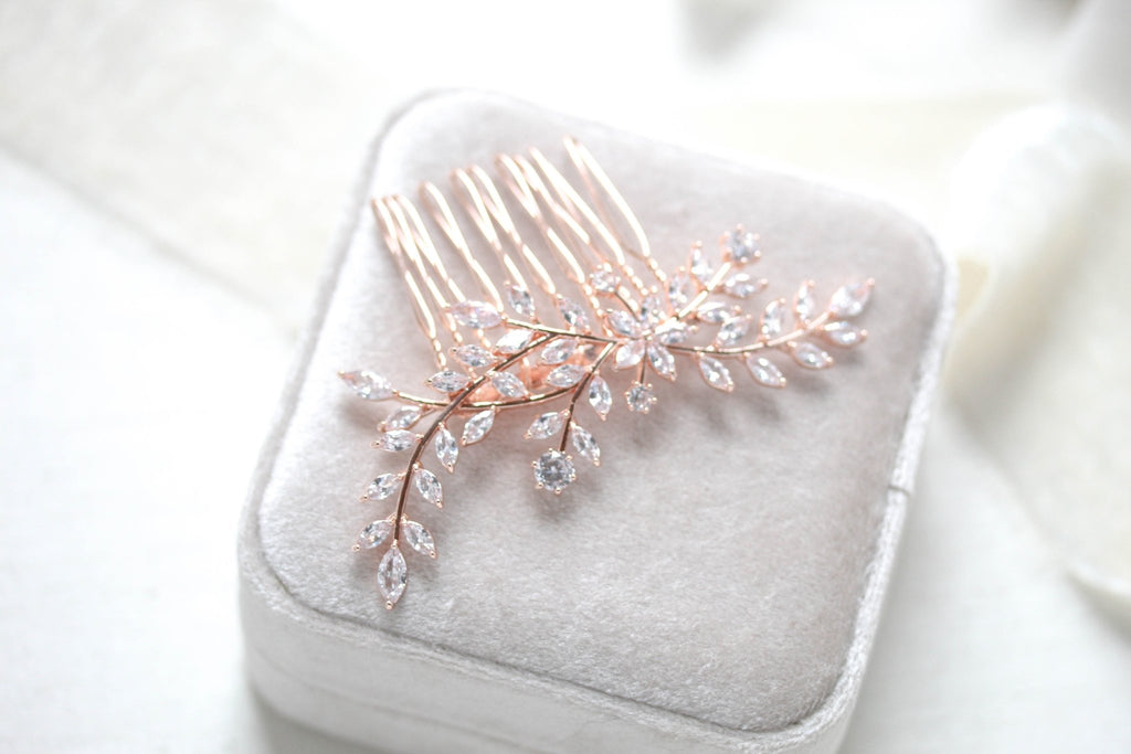 Crystal Wedding hair comb - LANA - Treasures by Agnes