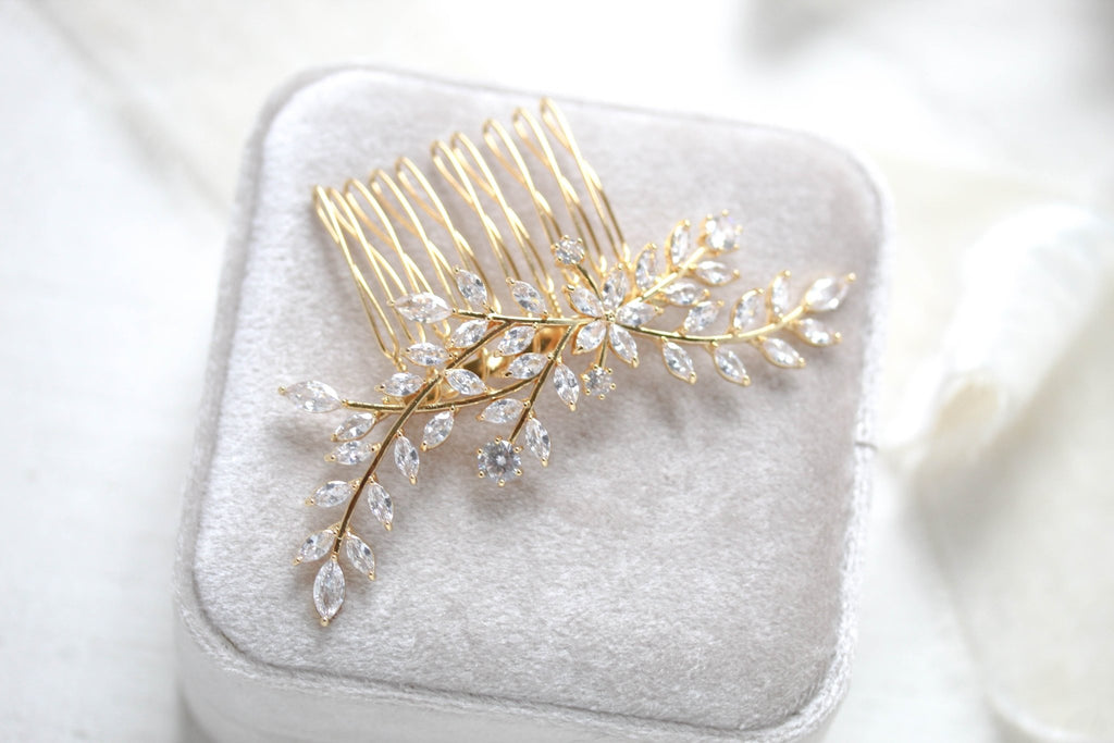 Crystal Wedding hair comb - LANA - Treasures by Agnes