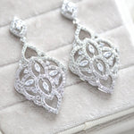 Cubic zirconia Art deco Bridal earrings - EMILY - Treasures by Agnes
