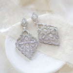 Cubic zirconia Art deco Bridal earrings - EMILY - Treasures by Agnes