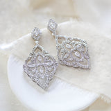 Cubic zirconia Art deco Bridal earrings - EMILY - Treasures by Agnes