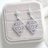 Cubic zirconia Art deco Bridal earrings - EMILY - Treasures by Agnes