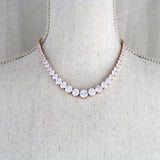 Cubic zirconia Bridal Backdrop necklace - SOPHIE - Treasures by Agnes