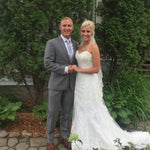 Cubic zirconia Bridal Backdrop necklace - SOPHIE - Treasures by Agnes