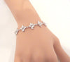 Cubic zirconia clustered leaf Bridal bracelet - EMMA - Treasures by Agnes