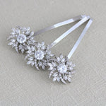 Cubic Zirconia Rose gold hair pins - Treasures by Agnes