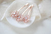 Cubic Zirconia Rose gold hair pins - Treasures by Agnes