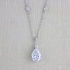 Cubic zirconia teardrop Bridal necklace - PEYTON - Treasures by Agnes