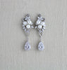 CZ drop wedding earrings Chandelier Bridal earrings - MIA - Treasures by Agnes