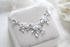 Dainty Rose gold CZ Bridal back drop necklace - TAYLOR - Treasures by Agnes