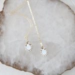 Delicate crystal Bridal backdrop necklace - GIGI - Treasures by Agnes