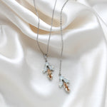 Delicate crystal bridal backdrop necklace - JOYCE - Treasures by Agnes