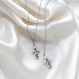 Delicate crystal bridal backdrop necklace - JOYCE - Treasures by Agnes