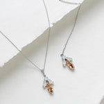 Delicate crystal bridal backdrop necklace - JOYCE - Treasures by Agnes
