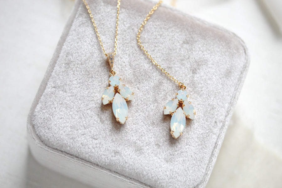 Delicate Swarovski crystal bridal backdrop necklace - JOYCE - Treasures by Agnes